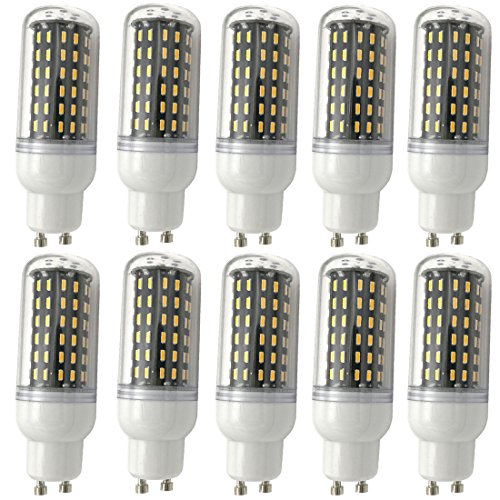 Aoxdi 10x GU10 9W LED Mais Leuchtmittel Birnen, Warmweiß, GU10 LED 9W Mais Licht Lampen 96 SMD 4014 Energiespar Lampe, AC220-240V von Aoxdi