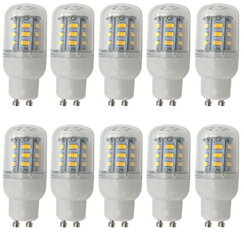 Aoxdi 10x GU10 LED Glühbirne 4W, Warmweiß, Nicht Dimmbar 24 SMD 5730 LED GU10 Lampe Leuchtmittel, AC220-240V von Aoxdi