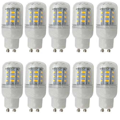 Aoxdi 10 Stück GU10 LED Glühbirne 4W, Warmweiß, Nicht Dimmbar 24 SMD 5730 LED GU10 Lampe Leuchtmittel, AC220-240V von Aoxdi