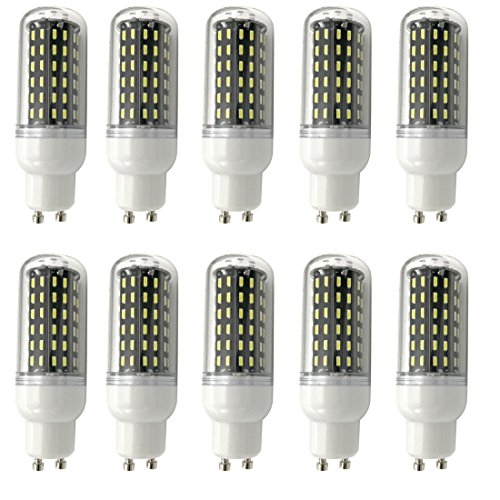 Aoxdi 10x GU10 LED Mais Leuchtmittel Birnen 9W, Kaltweiß, 96 SMD 4014 Energiespar GU10 LED Licht Lampen, AC220-240V von Aoxdi