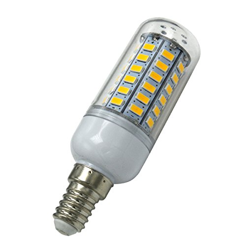 Aoxdi 1 Stück E14 LED Leuchtmittel Birne 8W, Warmweiß, 56 SMD 5730 Energiesparlampe E14 LED Mais Lampe, AC220-240V von Aoxdi