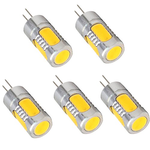 Aoxdi 5 Stück G4 LED Lampen Birne 4W, Warmweiß, DC12V, COB LED Leuchtmittel Aoxdi 5 Stück G4 LED Lampen Birne 4W, Warmweiß, DC12V, COB LED Leuchtmittel von Aoxdi