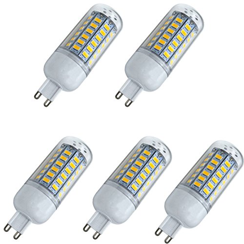 Aoxdi 5 Stück G9 LED Mais Licht 8W, Warmweiß, 56 SMD 5730 LED Birnen Energiesparlampe 8W, AC220-240V Aoxdi 5 Stück G9 LED Mais Licht 8W, Warmweiß, 56 SMD 5730 LED Birnen Energiesparlampe 8W, AC220-240V von Aoxdi
