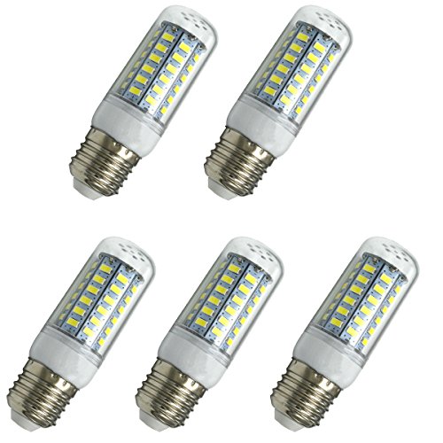 Aoxdi 5 Stück E27 LED Birne 8W, Kaltweiß, 56 SMD 5730 E27 LED Leuchtmittel Energiesparlampe Glühbirne Lampe, AC220-240V von Aoxdi