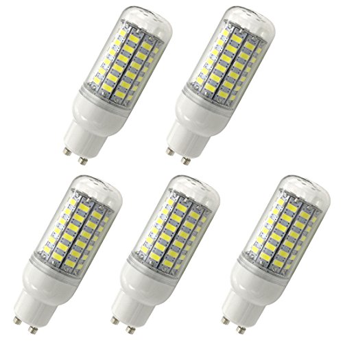 Aoxdi 5x GU10 LED Leuchtmittel Birnen 10W, Kaltweiß, LED 10W Mais Licht Lampen 69 SMD 5730 LED GU10 Energiespar Lampe, AC220-240V von Aoxdi