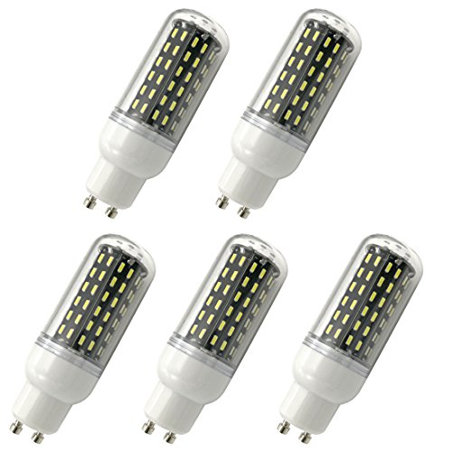 Aoxdi 5 Stück LED GU10 Energiespar Mais Leuchtmittel Birnen 9W, Kaltweiß,LED 9W Mais Licht Lampen 96 SMD 4014 GU10 Lampe, AC220-240V von Aoxdi