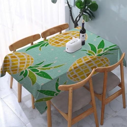 Tischdecke Abwaschbar Ananas Outdoor Rechteckig 140x350 cm 3D Tischdecken Tropische Früchte, Tischtuch Ornamente Polyester Gartentischdecke 350x140 Tischwäsche Wetterfest a-6799 von Aozhiswe