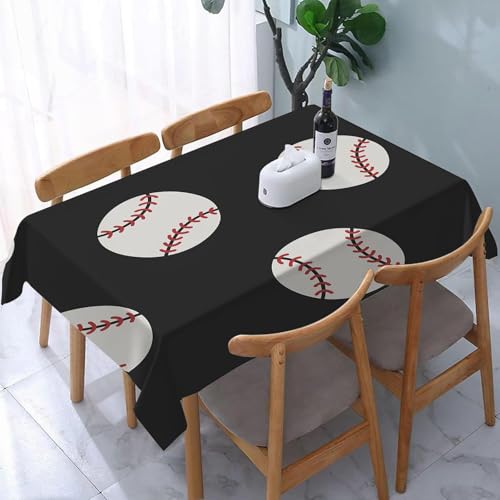 Tischdecke Abwaschbar Baseball Outdoor Quadratisch 100x100 cm 3D Tischdecken Schwarzes Muster, Tischtuch Ornamente Polyester Gartentischdecke 100 x 100 Tischwäsche Wetterfest a-7312 Tischdecke Abwaschbar Baseball Outdoor Quadratisch 100x100 cm 3D Tischdecken Schwarzes Muster, Tischtuch Ornamente Polyester Gartentischdecke 100 x 100 Tischwäsche Wetterfest a-7312 von Aozhiswe