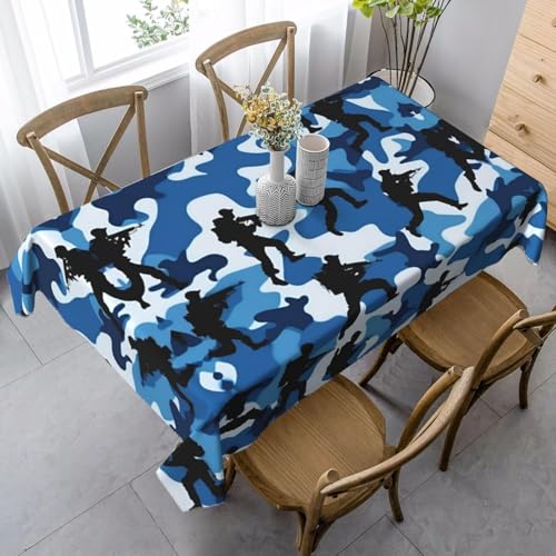 Tischdecke Abwaschbar Blaue Tarnung Outdoor Rechteckig 140x280 cm 3D Tischdecken Soldaten, Tischtuch Ornamente Polyester Gartentischdecke 280x140 Tischwäsche Wetterfest a-7587 Tischdecke Abwaschbar Blaue Tarnung Outdoor Rechteckig 140x280 cm 3D Tischdecken Soldaten, Tischtuch Ornamente Polyester Gartentischdecke 280x140 Tischwäsche Wetterfest a-7587 von Aozhiswe