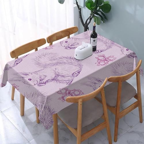 Tischdecke Abwaschbar Eichhörnchen Outdoor Rechteckig 140x300 cm 3D Tischdecken Hellviolett, Tischtuch Ornamente Polyester Gartentischdecke 300x140 Tischwäsche Wetterfest a-7768 Tischdecke Abwaschbar Eichhörnchen Outdoor Rechteckig 140x300 cm 3D Tischdecken Hellviolett, Tischtuch Ornamente Polyester Gartentischdecke 300x140 Tischwäsche Wetterfest a-7768 von Aozhiswe