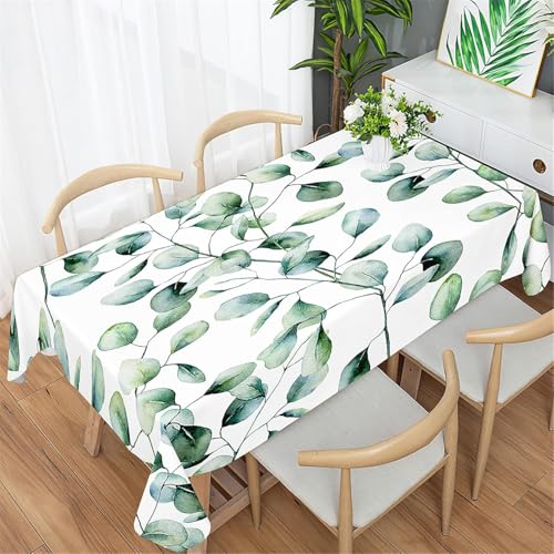 Tischdecke Abwaschbar Eukalyptusblätter Outdoor Rechteckig 140x280 cm 3D Tischdecken Grüne Pflanzen, Tischtuch Ornamente Polyester Gartentischdecke 280x140 Tischwäsche Wetterfest a-5087 Tischdecke Abwaschbar Eukalyptusblätter Outdoor Rechteckig 140x280 cm 3D Tischdecken Grüne Pflanzen, Tischtuch Ornamente Polyester Gartentischdecke 280x140 Tischwäsche Wetterfest a-5087 von Aozhiswe