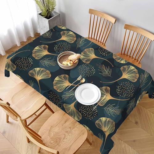 Tischdecke Abwaschbar Ginkgoblätter Outdoor Rechteckig 100x140 cm 3D Tischdecken Vintage-Dunkelgrün, Tischtuch Ornamente Polyester Gartentischdecke 140x100 Tischwäsche Wetterfest a-4863 Tischdecke Abwaschbar Ginkgoblätter Outdoor Rechteckig 100x140 cm 3D Tischdecken Vintage-Dunkelgrün, Tischtuch Ornamente Polyester Gartentischdecke 140x100 Tischwäsche Wetterfest a-4863 von Aozhiswe