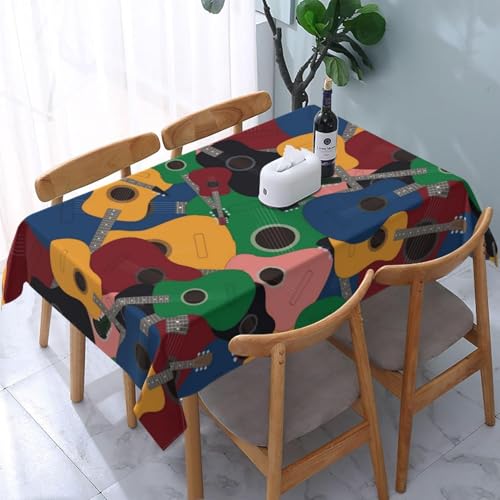 Tischdecke Abwaschbar Gitarrenmusik Outdoor Rechteckig 100x140 cm 3D Tischdecken Abstrakt Bunt, Tischtuch Ornamente Polyester Gartentischdecke 140x100 Tischwäsche Wetterfest a-5063 Tischdecke Abwaschbar Gitarrenmusik Outdoor Rechteckig 100x140 cm 3D Tischdecken Abstrakt Bunt, Tischtuch Ornamente Polyester Gartentischdecke 140x100 Tischwäsche Wetterfest a-5063 von Aozhiswe
