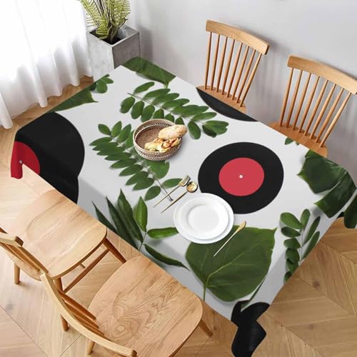 Tischdecke Abwaschbar Grüne Blätter Outdoor Quadratisch 100x100 cm 3D Tischdecken Vintage-Schallplatte, Tischtuch Ornamente Polyester Gartentischdecke 100 x 100 Tischwäsche Wetterfest a-5112 Tischdecke Abwaschbar Grüne Blätter Outdoor Quadratisch 100x100 cm 3D Tischdecken Vintage-Schallplatte, Tischtuch Ornamente Polyester Gartentischdecke 100 x 100 Tischwäsche Wetterfest a-5112 von Aozhiswe