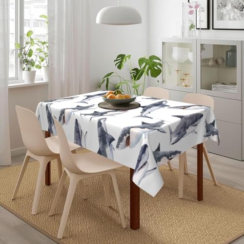 Tischdecke Abwaschbar Hai Outdoor Rechteckig 140x200 cm 3D Tischdecken Hai, Tischtuch Ornamente Polyester Gartentischdecke 200x140 Tischwäsche Wetterfest a-5155 Tischdecke Abwaschbar Hai Outdoor Rechteckig 140x200 cm 3D Tischdecken Hai, Tischtuch Ornamente Polyester Gartentischdecke 200x140 Tischwäsche Wetterfest a-5155 von Aozhiswe