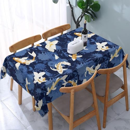 Tischdecke Abwaschbar Japanisch Outdoor Quadratisch 140x140 cm 3D Tischdecken Blauer Chrysanthemenfisch, Tischtuch Ornamente Polyester Gartentischdecke 140 x 140 Tischwäsche Wetterfest a-5164 Tischdecke Abwaschbar Japanisch Outdoor Quadratisch 140x140 cm 3D Tischdecken Blauer Chrysanthemenfisch, Tischtuch Ornamente Polyester Gartentischdecke 140 x 140 Tischwäsche Wetterfest a-5164 von Aozhiswe