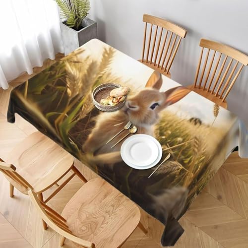 Tischdecke Abwaschbar Kaninchen Outdoor Quadratisch 100x100 cm 3D Tischdecken Weizenfelder, Tischtuch Ornamente Polyester Gartentischdecke 100 x 100 Tischwäsche Wetterfest a-7672 Tischdecke Abwaschbar Kaninchen Outdoor Quadratisch 100x100 cm 3D Tischdecken Weizenfelder, Tischtuch Ornamente Polyester Gartentischdecke 100 x 100 Tischwäsche Wetterfest a-7672 von Aozhiswe