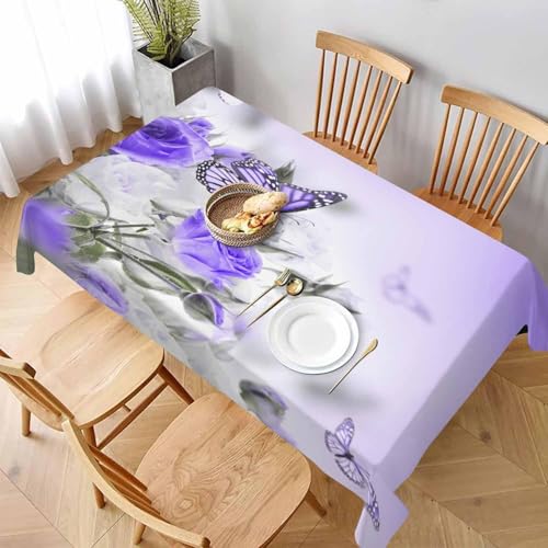 Tischdecke Abwaschbar Lila Rosen Outdoor Quadratisch 90x90 cm 3D Tischdecken Schmetterling, Tischtuch Ornamente Polyester Gartentischdecke 90 x 90 Tischwäsche Wetterfest a-4781 Tischdecke Abwaschbar Lila Rosen Outdoor Quadratisch 90x90 cm 3D Tischdecken Schmetterling, Tischtuch Ornamente Polyester Gartentischdecke 90 x 90 Tischwäsche Wetterfest a-4781 von Aozhiswe