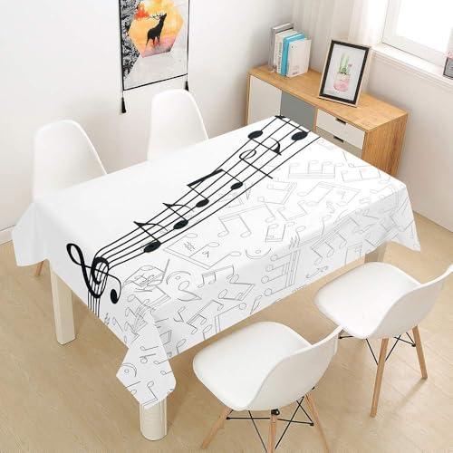 Tischdecke Abwaschbar Musiknoten Outdoor Quadratisch 100x100 cm 3D Tischdecken Weiß, Tischtuch Ornamente Polyester Gartentischdecke 100 x 100 Tischwäsche Wetterfest a-6882 Tischdecke Abwaschbar Musiknoten Outdoor Quadratisch 100x100 cm 3D Tischdecken Weiß, Tischtuch Ornamente Polyester Gartentischdecke 100 x 100 Tischwäsche Wetterfest a-6882 von Aozhiswe