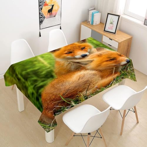 Tischdecke Abwaschbar Niedlicher Fuchs Outdoor Rechteckig 140x200 cm 3D Tischdecken Fuchs, Tischtuch Ornamente Polyester Gartentischdecke 200x140 Tischwäsche Wetterfest a-7755 Tischdecke Abwaschbar Niedlicher Fuchs Outdoor Rechteckig 140x200 cm 3D Tischdecken Fuchs, Tischtuch Ornamente Polyester Gartentischdecke 200x140 Tischwäsche Wetterfest a-7755 von Aozhiswe