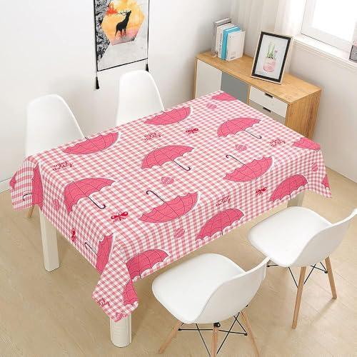 Tischdecke Abwaschbar Regenschirme Outdoor Rechteckig 140x200 cm 3D Tischdecken Rosa Karomuster, Tischtuch Ornamente Polyester Gartentischdecke 200x140 Tischwäsche Wetterfest a-7225 Tischdecke Abwaschbar Regenschirme Outdoor Rechteckig 140x200 cm 3D Tischdecken Rosa Karomuster, Tischtuch Ornamente Polyester Gartentischdecke 200x140 Tischwäsche Wetterfest a-7225 von Aozhiswe