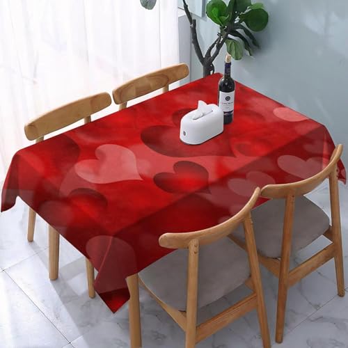 Tischdecke Abwaschbar Romantisches Herz Outdoor Quadratisch 100x100 cm 3D Tischdecken Rot, Tischtuch Ornamente Polyester Gartentischdecke 100 x 100 Tischwäsche Wetterfest a-7362 Tischdecke Abwaschbar Romantisches Herz Outdoor Quadratisch 100x100 cm 3D Tischdecken Rot, Tischtuch Ornamente Polyester Gartentischdecke 100 x 100 Tischwäsche Wetterfest a-7362 von Aozhiswe