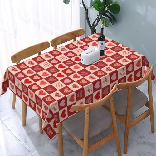Tischdecke Abwaschbar Romantisches Paar Herz Outdoor Quadratisch 140x140 cm 3D Tischdecken Hochzeitsrot, Tischtuch Ornamente Polyester Gartentischdecke 140 x 140 Tischwäsche Wetterfest a-5024 Tischdecke Abwaschbar Romantisches Paar Herz Outdoor Quadratisch 140x140 cm 3D Tischdecken Hochzeitsrot, Tischtuch Ornamente Polyester Gartentischdecke 140 x 140 Tischwäsche Wetterfest a-5024 von Aozhiswe