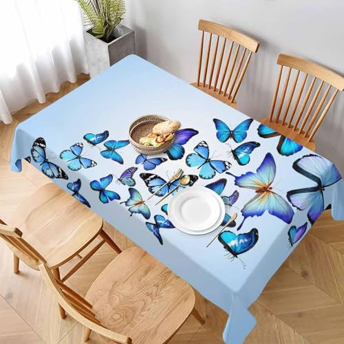 Tischdecke Abwaschbar Schmetterling Outdoor Rechteckig 140x200 cm 3D Tischdecken Blau, Tischtuch Ornamente Polyester Gartentischdecke 200x140 Tischwäsche Wetterfest a-5005 Tischdecke Abwaschbar Schmetterling Outdoor Rechteckig 140x200 cm 3D Tischdecken Blau, Tischtuch Ornamente Polyester Gartentischdecke 200x140 Tischwäsche Wetterfest a-5005 von Aozhiswe