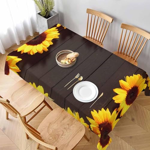 Tischdecke Abwaschbar Sonnenblumen Outdoor Rechteckig 140x240 cm 3D Tischdecken Retro-Holzbrett, Tischtuch Ornamente Polyester Gartentischdecke 240x140 Tischwäsche Wetterfest a-5136 Tischdecke Abwaschbar Sonnenblumen Outdoor Rechteckig 140x240 cm 3D Tischdecken Retro-Holzbrett, Tischtuch Ornamente Polyester Gartentischdecke 240x140 Tischwäsche Wetterfest a-5136 von Aozhiswe