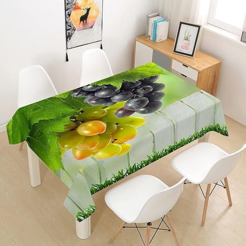 Tischdecke Abwaschbar Trauben Outdoor Rechteckig 140x200 cm 3D Tischdecken Obstmuster, Tischtuch Ornamente Polyester Gartentischdecke 200x140 Tischwäsche Wetterfest a-7815 Tischdecke Abwaschbar Trauben Outdoor Rechteckig 140x200 cm 3D Tischdecken Obstmuster, Tischtuch Ornamente Polyester Gartentischdecke 200x140 Tischwäsche Wetterfest a-7815 von Aozhiswe