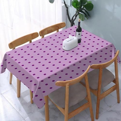 Tischdecke Abwaschbar Tupfen Outdoor Rechteckig 140x280 cm 3D Tischdecken Lila Muster, Tischtuch Ornamente Polyester Gartentischdecke 280x140 Tischwäsche Wetterfest a-7667 von Aozhiswe