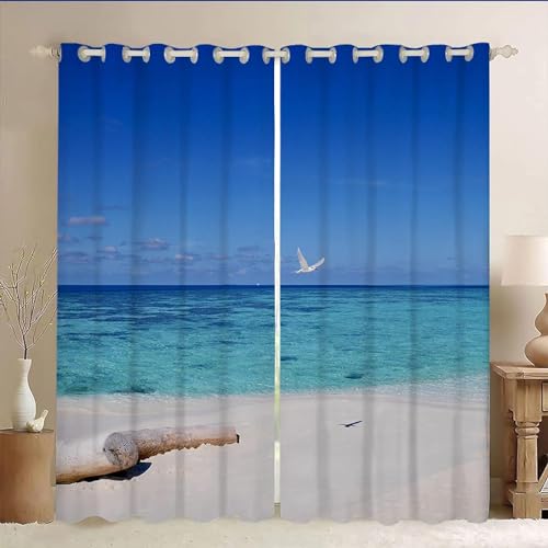 Vorhang Blickdicht Meer Vorhänge Meerblick Gardinen Wohnzimmer Schlafzimmer Verdunklungsvorhänge Thermovorhang 3D Druck Schallschutz Vorhang mit Ösen 2er Set B 140 x H 245 cm a4440 Vorhang Blickdicht Meer Vorhänge Meerblick Gardinen Wohnzimmer Schlafzimmer Verdunklungsvorhänge Thermovorhang 3D Druck Schallschutz Vorhang mit Ösen 2er Set B 140 x H 245 cm a4440 von Aozhiswe