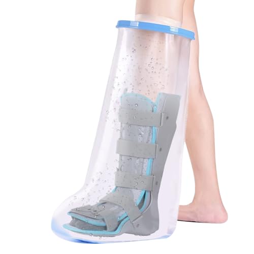 Aozzy Duschschutz Bein Duschschuhe,Gipsbinden Wasserdicht und Rutschfest, Wiederverwendbar Verbände Während des Badens Trocken Aozzy Duschschutz Bein Duschschuhe,Gipsbinden Wasserdicht und Rutschfest, Wiederverwendbar Verbände Während des Badens Trocken von Aozzy