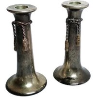 2 Kerzenständer Kerzenhalter Bronzefarbene Festlich Metall Dekoration Candlestick Candlholder 2 Kerzenständer Kerzenhalter Bronzefarbene Festlich Metall Dekoration Candlestick Candlholder von ApadisArt