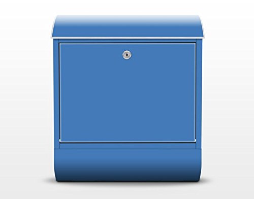 Design Briefkasten Colour Royal Blue, Postkasten mit Zeitungsrolle, 46cm x 39cm Design Briefkasten Colour Royal Blue, Postkasten mit Zeitungsrolle, 46cm x 39cm von Apalis