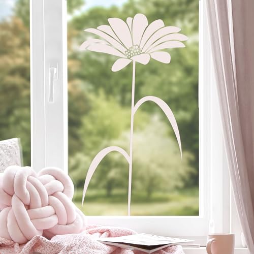 Apalis Fensterfolie Glasdekor Fenstertattoo Blume selbstklebend Frosted 40 x 18cm von Apalis