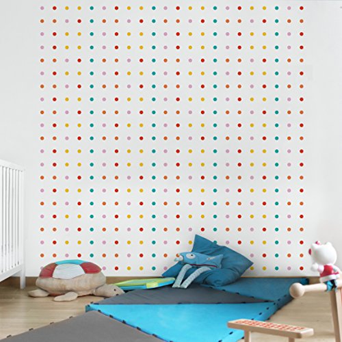 Apalis Kindertapeten Vliestapeten nummer UL748 Little Dots Fototapete Quadrat | Vlies Tapete Wandtapete Wandbild Foto 3D Fototapete für Schlafzimmer Wohnzimmer Küche | Größe: 336x336 cm, mehrfarbig, 95419 von Apalis