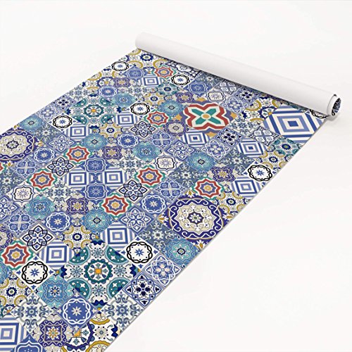 Klebefolie Fliesenspiegel Portugiesische Fliesen Selbstklebefolie 50 x 100 cm von Apalis