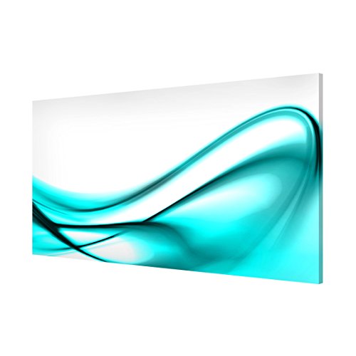 Magnettafel Turquoise Design Memoboard Design Quer Metall Magnet Pinnwand Motiv Wand Stahl Küche Büro, Größe HxB: 37cm x 78cm von Apalis