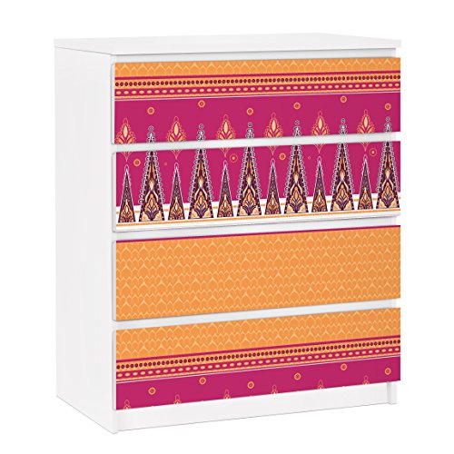 Apalis Möbelfolie für IKEA Malm Kommode Selbstklebende Folie Sommer Sari 4X 20 x 80cm von Apalis
