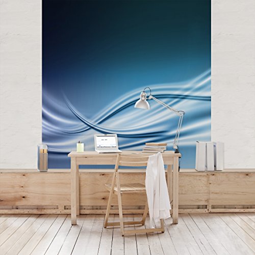 Apalis Vliestapete Abstract Design Fototapete Quadrat | Vlies Tapete Wandtapete Wandbild Foto 3D Fototapete für Schlafzimmer Wohnzimmer Küche | Größe: 288x288 cm, blau, 97477 von Apalis