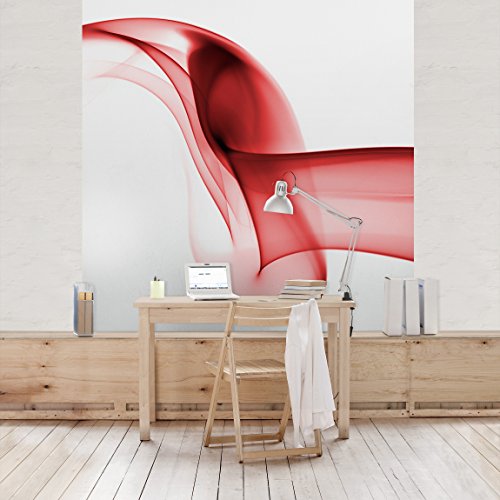 Apalis Vliestapete Acoustic Woman Fototapete Quadrat | Vlies Tapete Wandtapete Wandbild Foto 3D Fototapete für Schlafzimmer Wohnzimmer Küche | Größe: 240x240 cm, rot, 95232 von Apalis