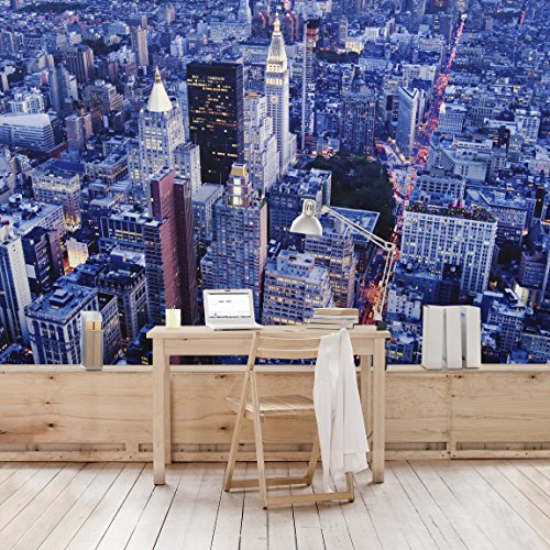 Apalis Vliestapete Big Apple Fototapete Breit | Vlies Tapete Wandtapete Wandbild Foto 3D Fototapete für Schlafzimmer Wohnzimmer Küche | blau, 94548 von Apalis