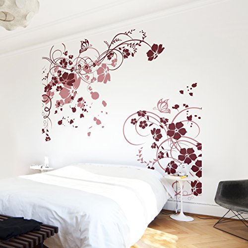 Apalis Vliestapete Blumentapete Apricot Blossom Fototapete Quadrat | Vlies Tapete Wandtapete Wandbild Foto 3D Fototapete für Schlafzimmer Wohnzimmer Küche | Größe: 336x336 cm, schwarz, 109054 von Apalis