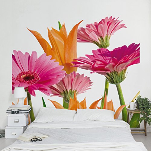 Apalis Vliestapete Blumentapete Flower Melody Fototapete Quadrat | Vlies Tapete Wandtapete Wandbild Foto 3D Fototapete für Schlafzimmer Wohnzimmer Küche | Größe: 192x192 cm, gelb, 97660 von Apalis