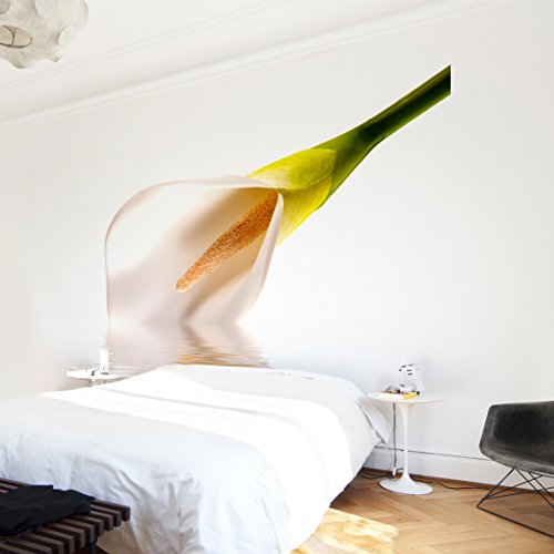 Apalis Vliestapete Blumentapete Liquid Calla Fototapete Quadrat | Vlies Tapete Wandtapete Wandbild Foto 3D Fototapete für Schlafzimmer Wohnzimmer Küche | Größe: 240x240 cm, gelb, 97803 von Apalis