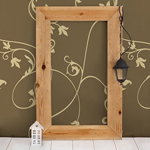 Apalis Vliestapete Blumentapete nummer TA104 Efeuranken Salbei Fototapete Quadrat | Vlies Tapete Wandtapete Wandbild Foto 3D Fototapete für Schlafzimmer Wohnzimmer Küche | Größe: 240x240 cm, beige / Senf, 98315 von Apalis