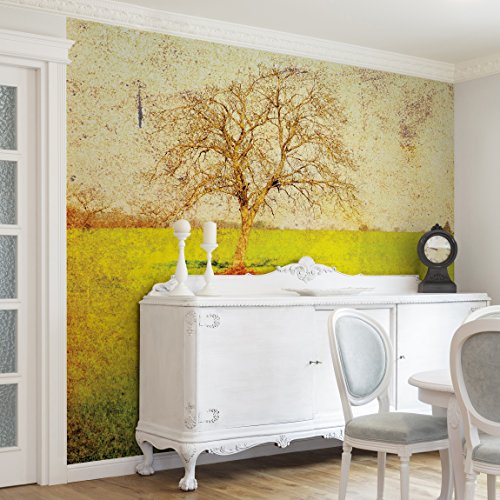 Apalis Vliestapete Daybreak Fototapete Quadrat | Vlies Tapete Wandtapete Wandbild Foto 3D Fototapete für Schlafzimmer Wohnzimmer Küche | Größe: 240x240 cm, beige, 97580 von Apalis