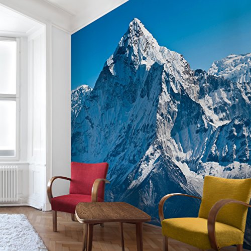 Apalis Vliestapete Der Himalaya Fototapete Quadrat | Vlies Tapete Wandtapete Wandbild Foto 3D Fototapete für Schlafzimmer Wohnzimmer Küche | Größe: 240x240 cm, blau, 95296 von Apalis