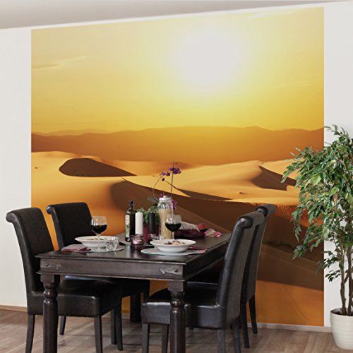 Apalis Vliestapete Die Wüste Saudi Arabiens Fototapete Quadrat | Vlies Tapete Wandtapete Wandbild Foto 3D Fototapete für Schlafzimmer Wohnzimmer Küche | Größe: 240x240 cm, gelb, 95302 von Apalis